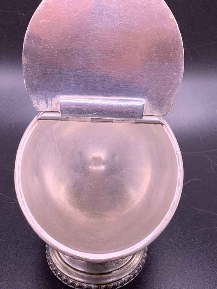 Vintage WALLER & HALL silver plated lidded sugar caddy