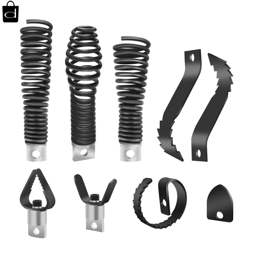 Drain Snake Drill Attachments,8-Piece Drain Cleaner Combination Cutter Heads, Us
