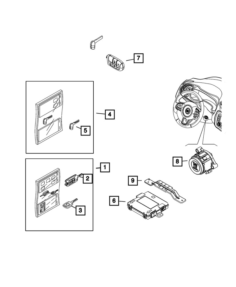 Genuine Mopar Passive Entry Module 68638464AA