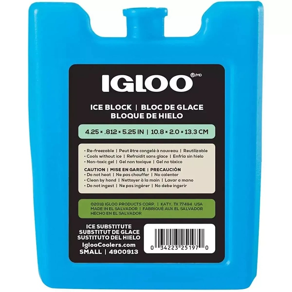 Igloo Small Reusable Ice Pack 4 Pack for Lunch Boxes & Cooler