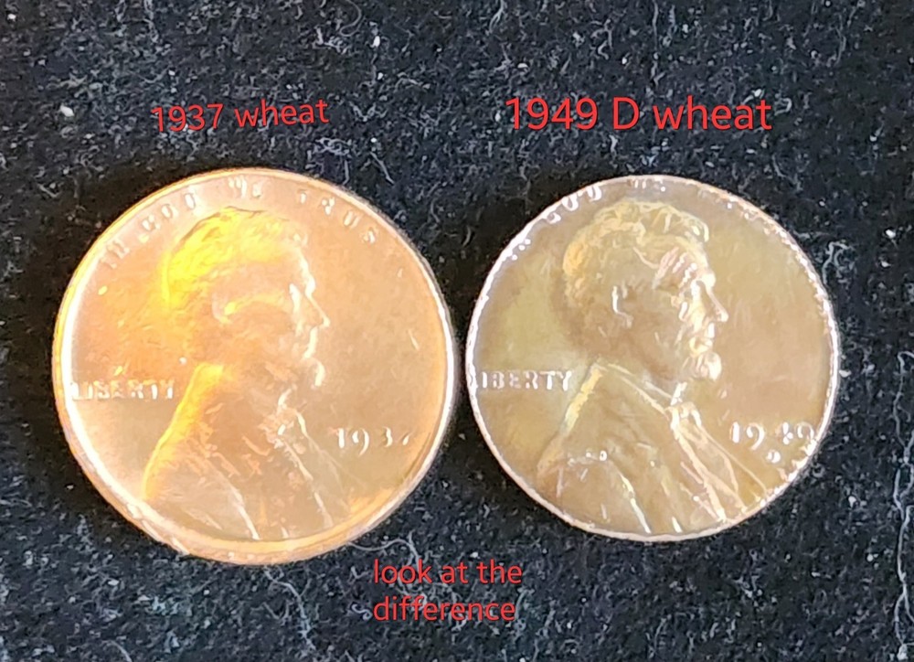 1949 D Planchet Error cent. 🧐🪙 #coin #error #cent