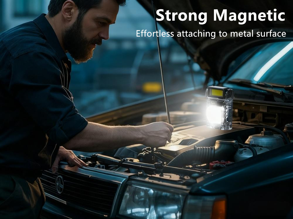 Portable Mini Pocket LED Flashlight Magnetic USB Rechargeable Torch Work Light