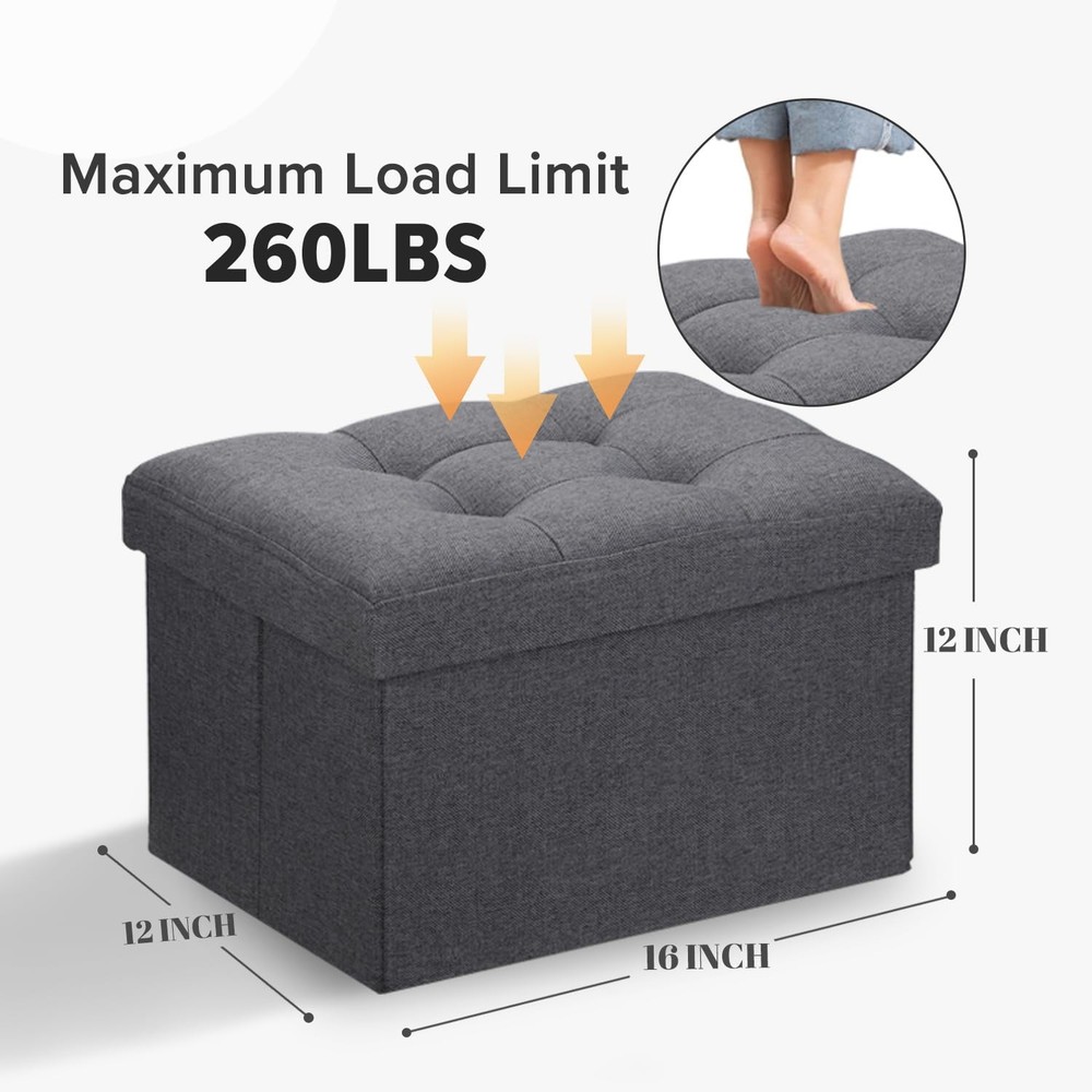 Ottoman Storage Ottoman with Storage Small Foot Rest Stool Under Desk Stool S...