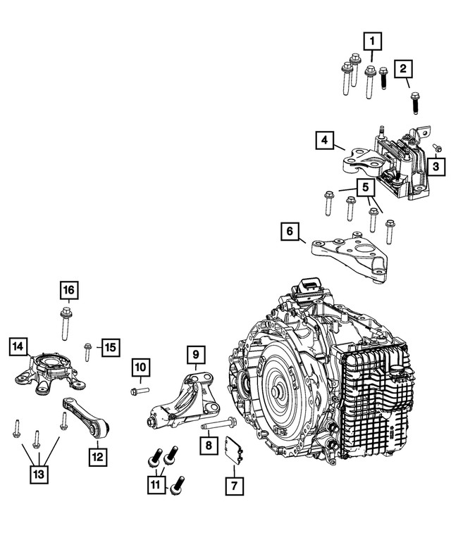 Genuine Mopar Transmission Mount Isolator 68224742AD