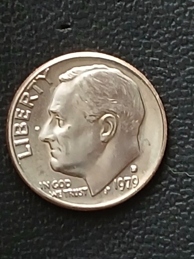 1979 D Dime Error Filled D mint Mark
