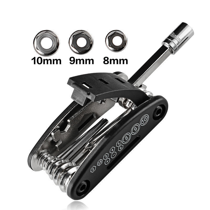 ROCKBROS Bicycle Repair Tools Bike Pocket Multi Function Folding Tool 16 in 1