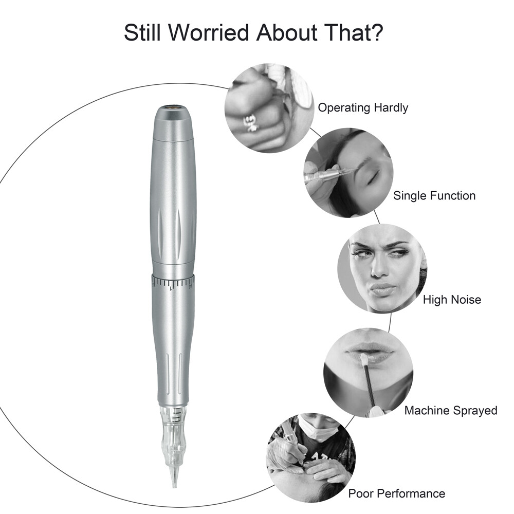 BMX Permanent Makeup Machine Kits Tattoo Pen Gun Eyebrow Microblading Needles