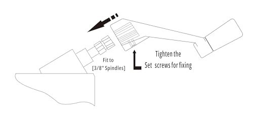 Window Crank Handle Replacement - Black 3/8" Spline Socket, Smooth 360° Operatio