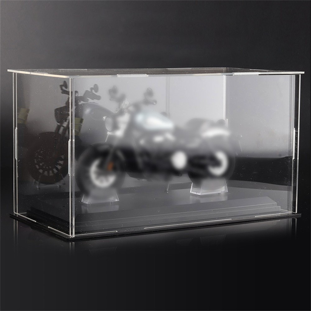 Model Car Display Case 1: 24 Scale Clear Diecast Display Boxes with Black Base