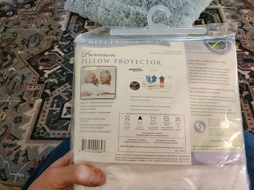 Pillow Protector, King Size. Protect A Bed Premium Cotton