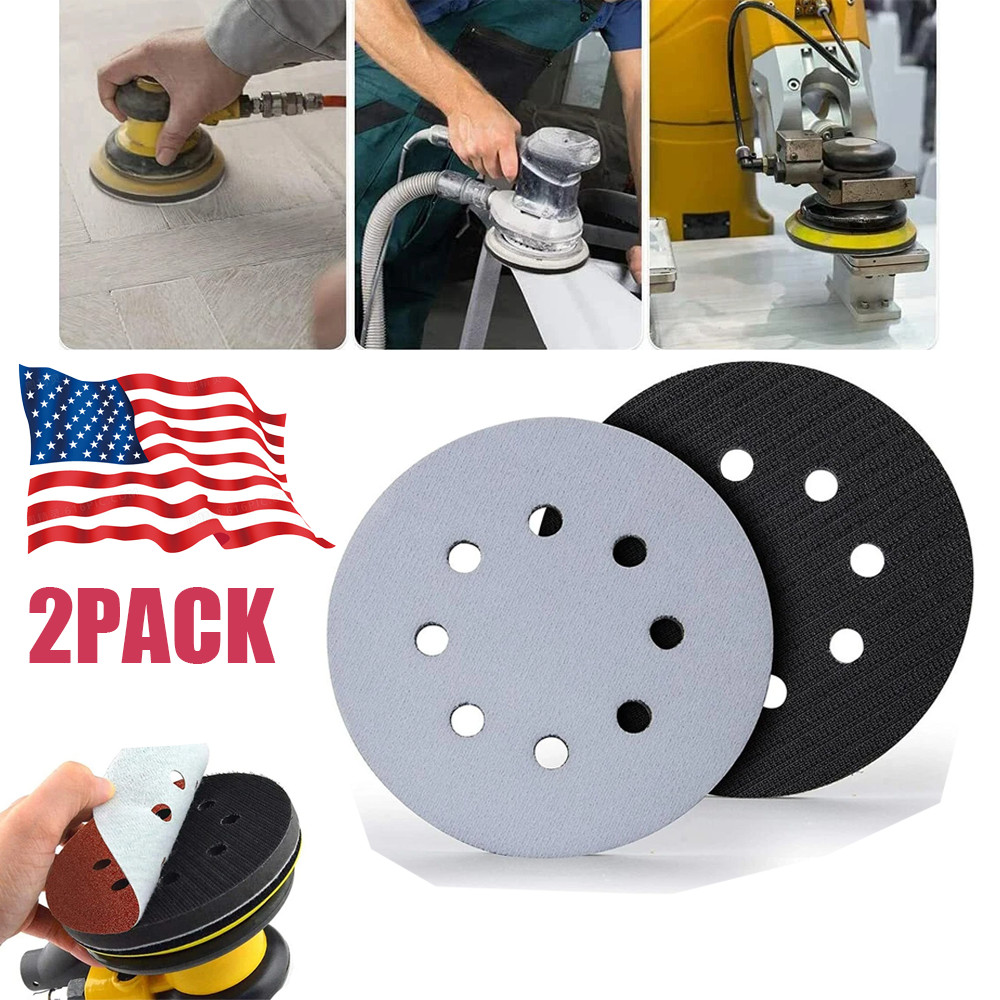2Pcs 5 inch Hook Loop Soft Foam Interface Sanding Disc Sander Buffer Backing Pad