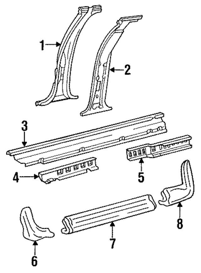 Genuine GM Outer Rocker 20749703