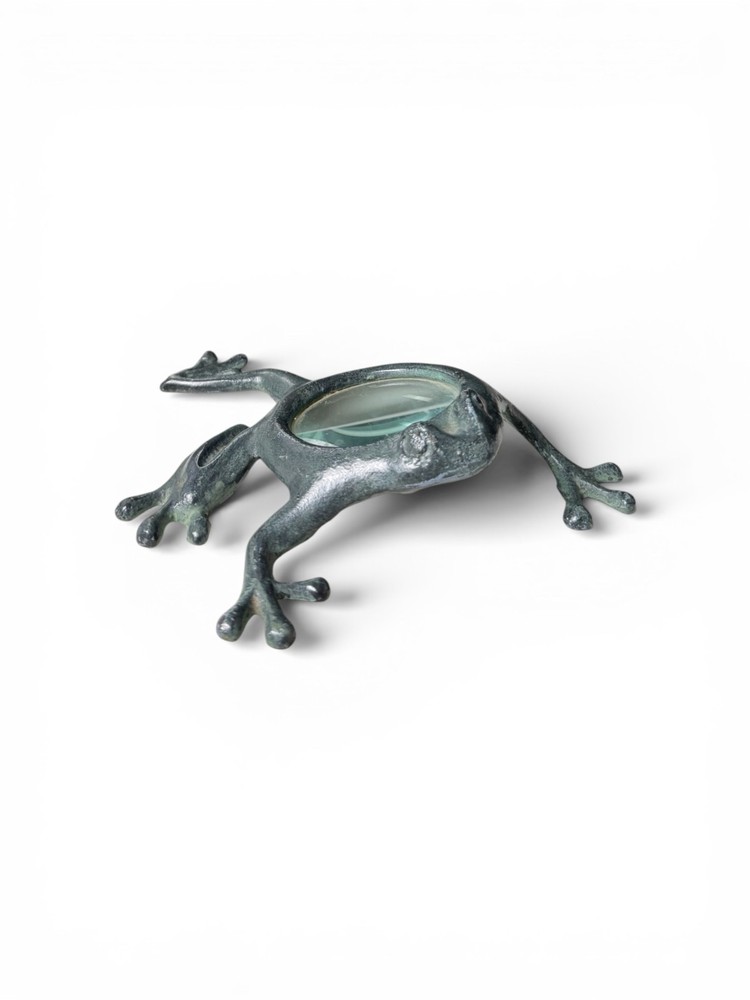 The Patinated Frog Desk Magnified