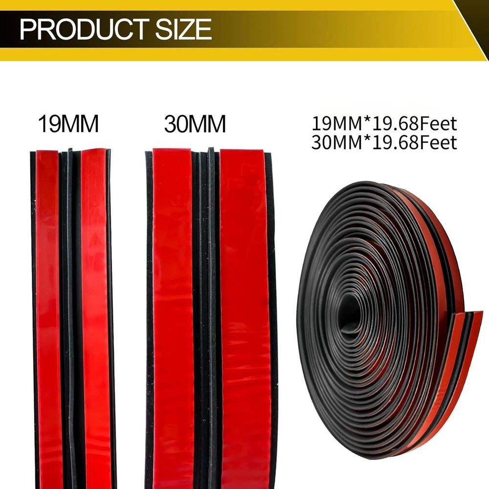Easy Install 39.36Ft T-Shaped Windshield Seal - 2PCS Car Weather Stripping