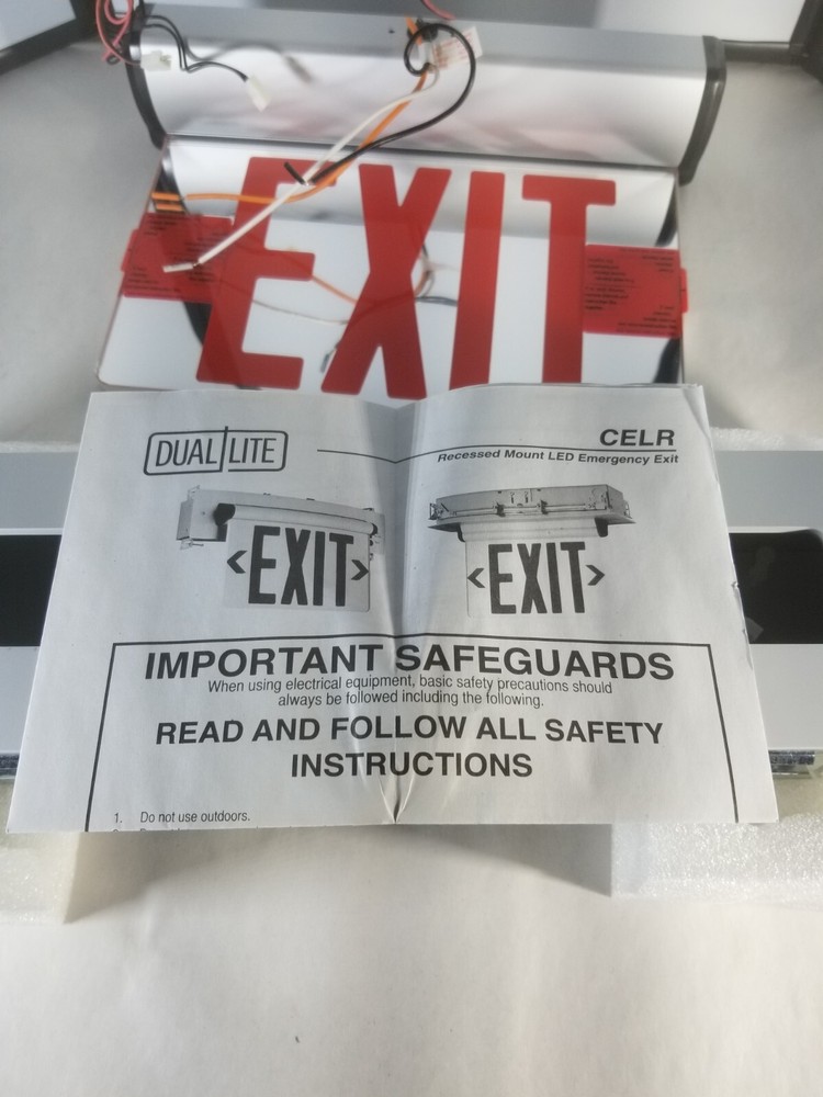 Compass CELS1RNE LED Emergency Exit Sign Red Letter Please Read Description