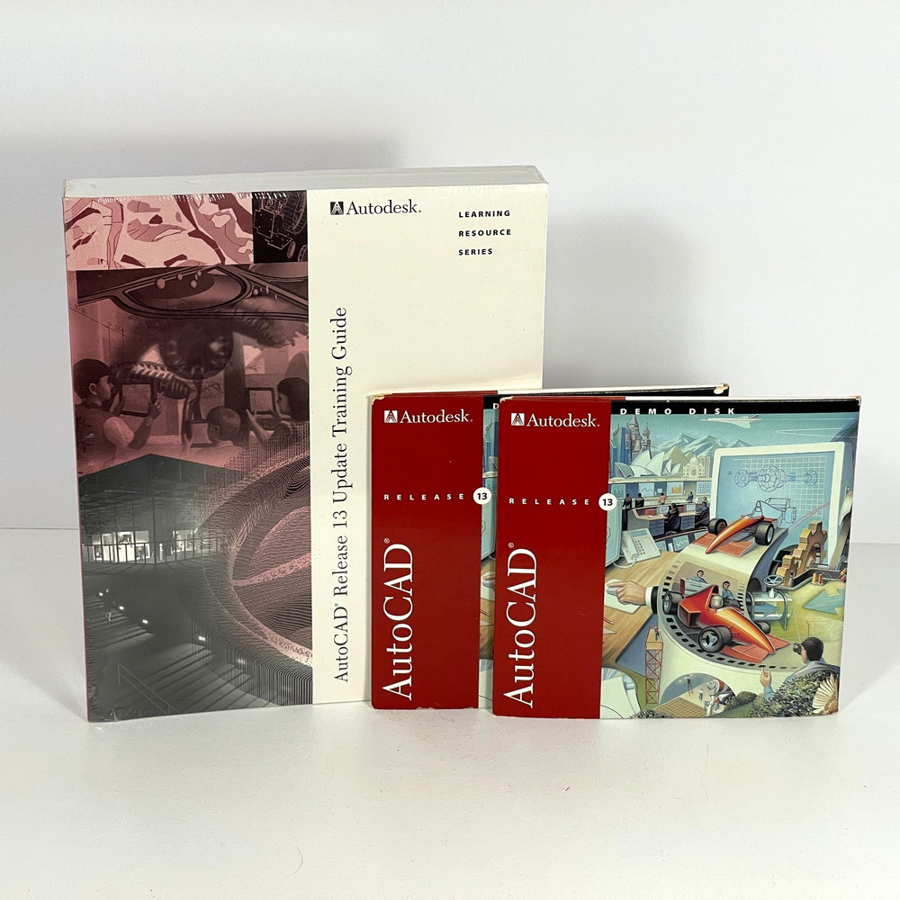 1994 Autodesk AutoCAD Release 13 Demo Disks, Training Guide, Exercise Disks