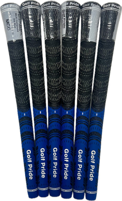 Golf Pride Decade Multi-Compound Grip (Black/Blue) Standard (Set of 6)