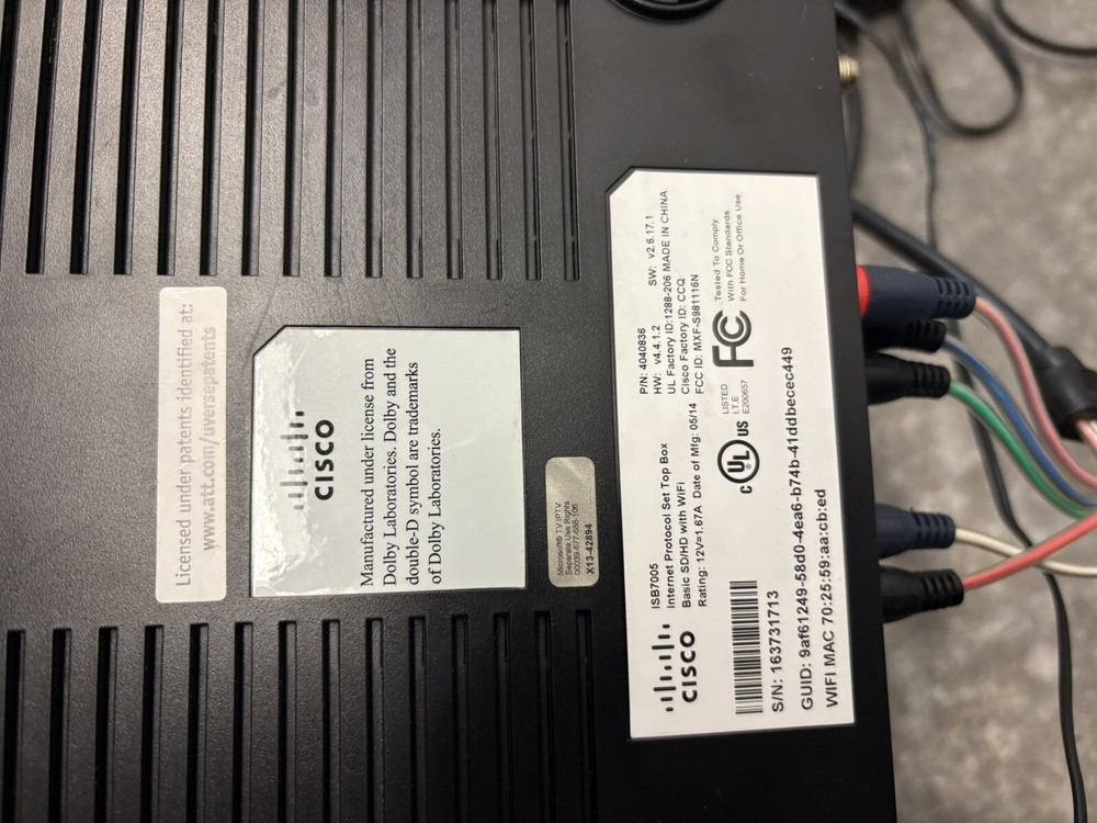 AT&T U-Verse PACE IPH8005 Receiver DVR (INCLUDES POWER SUPPLY)