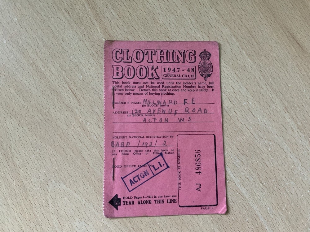CLOTHING BOOK 1947-48
