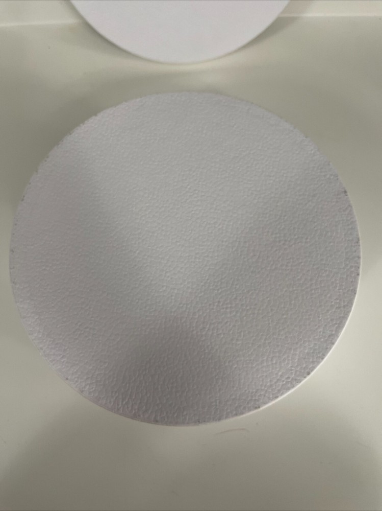 RARE DIOR Empty Round Gift Box White Gray Logo Pebble Texture HOLIDAY Storage