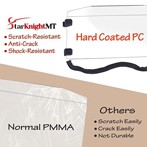 Scratch-Resistant UV-Resistant ZForce 800 Full Windshield - Compatible with