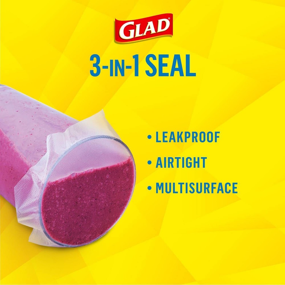 Glad Press'N Seal Multi Purpose Sealing Wrap - Leakproof, Airthight &