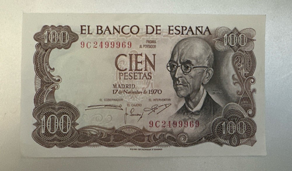 Spain 100 Pesetas  17-11-1970  Banknote