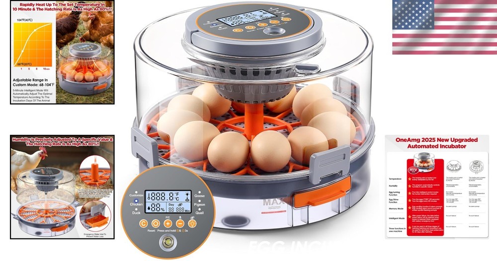 Automatic Chicken Egg Incubator 12-40 Eggs Digital Control Hatching Poultry