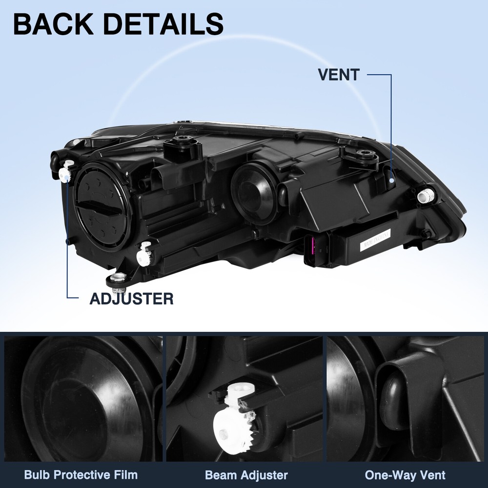 [Halogen Model] For 2011-2018 Volkswagen Jetta Headlight Headlamp Driver Side