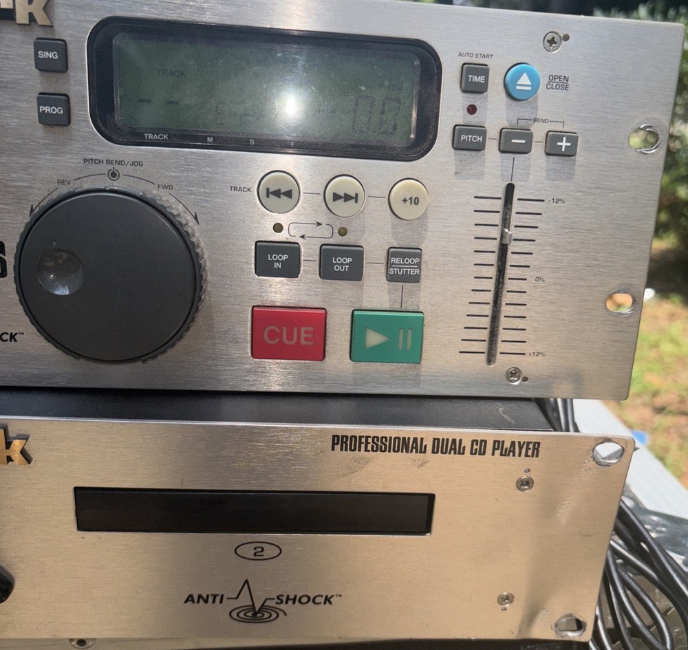 Tested NUMARK CDN-34S DJ PROFESSIONAL DUAL CD PLAYER + Controller Wire 1 Cd Work