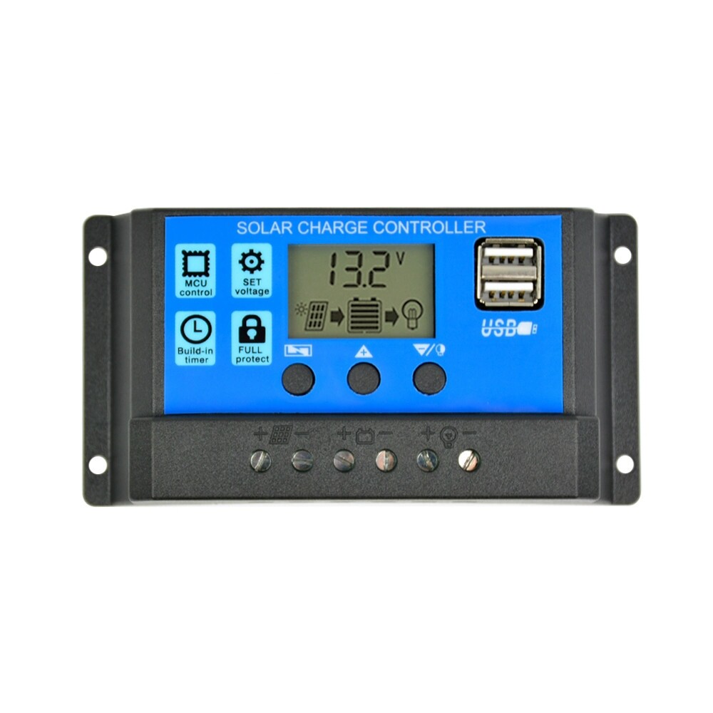 Solar Panel Charge Controller 12V 24V 60A Automatic Universal USB LCD Dispaly