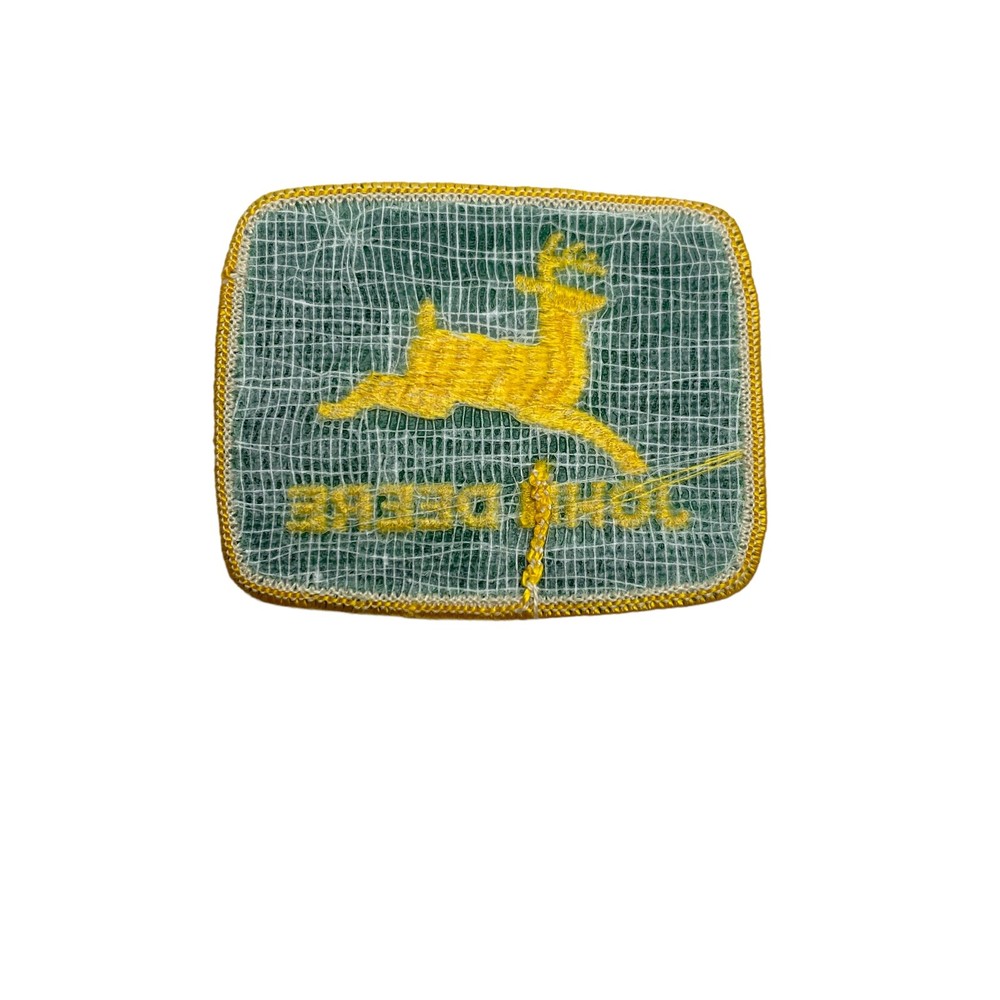 2 Vintage John Deere Leaping Deer Logo 3" Embroidered Patch uniform