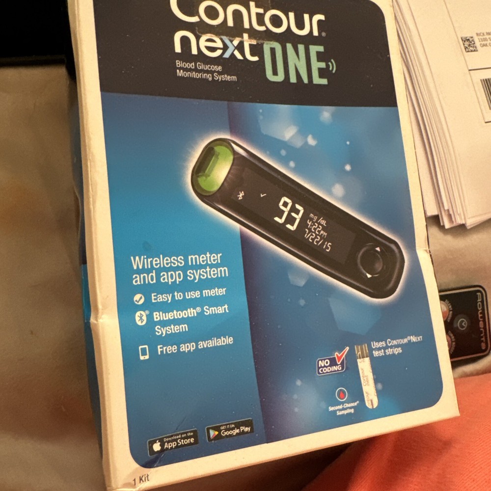 Contour Next One Bluetooth Glucose Wireless Meter 10 Test Strips/Lancets
