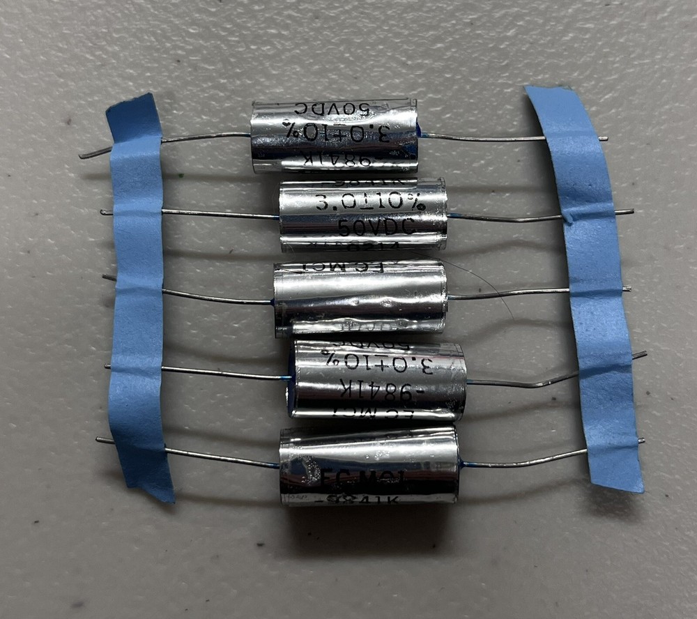 X5 Pcs EC MC1 3.0uF 50VDC 10% METALLIZED POLYCARBONATE CAPACITOR
