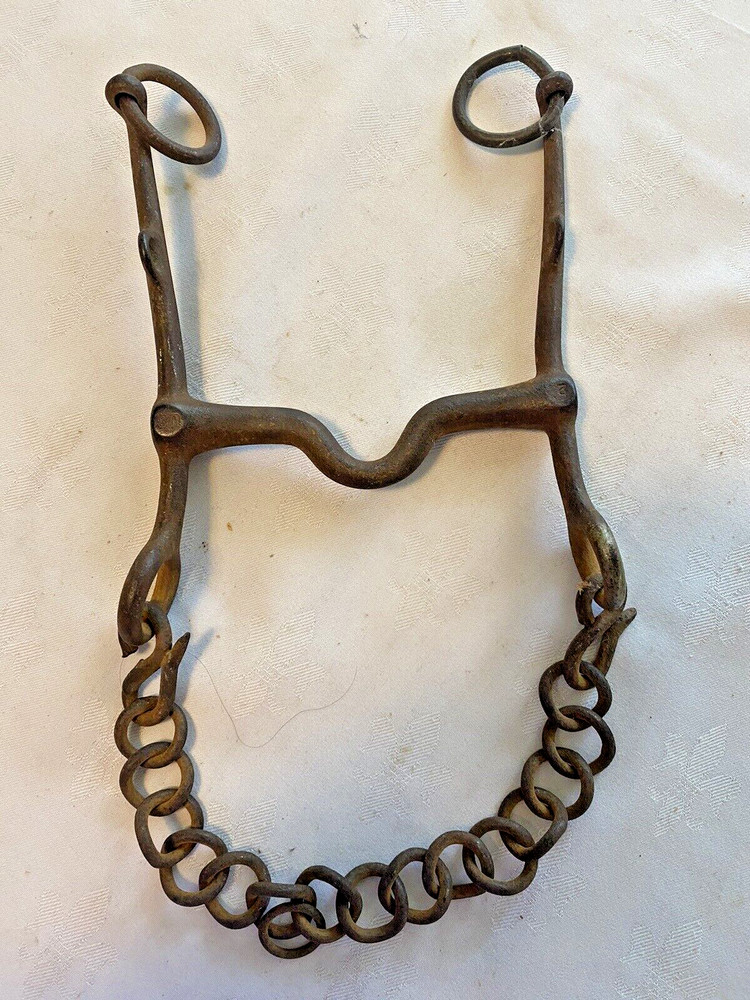 Model 1904 U S Cavalry bridal bit #2 Y&T & curb chain