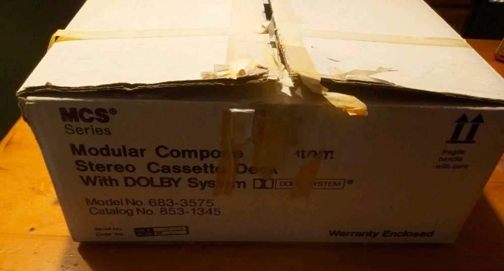 MCS Modular Component Systems Cassette Deck 683-3575 - WORKS - w/ORIGINAL BOX!