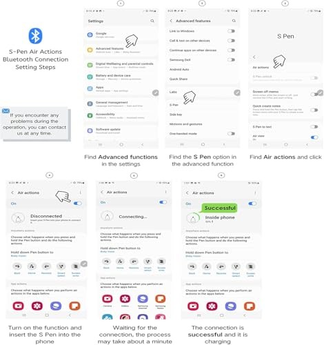 Galaxy S24 Ultra S Pen [WithBluetooth |4096 Pressure Sensor ] Replacement Black