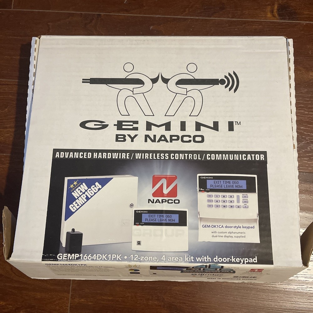 Napco Gemini Hybrid Hardwire/Wireless Control Panel with power Supply Only