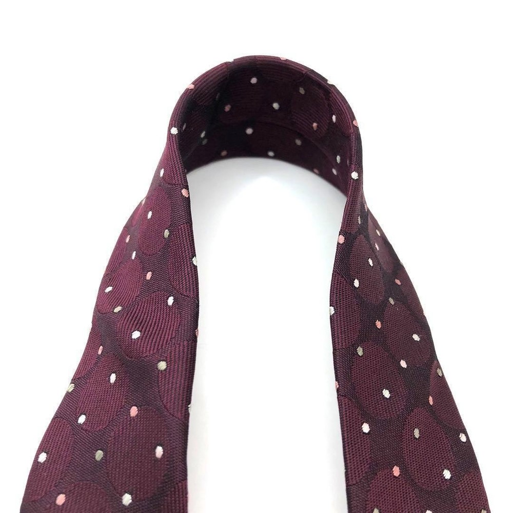 DKNY Tie Dot Round Pattern Fine Purple White
