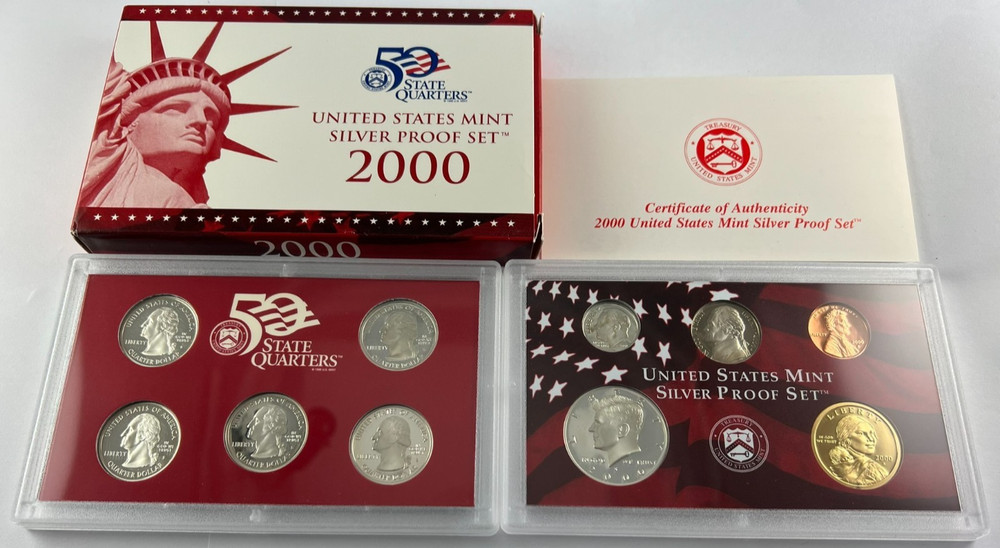 2000-S US Mint Silver Proof Set OGP & COA