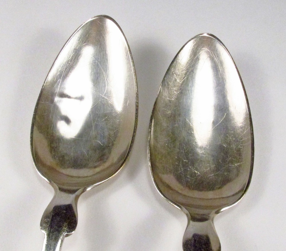 Antique c. 1890s E. Deppe Berlin Germany 800 Silver Pair Table Serving Spoons
