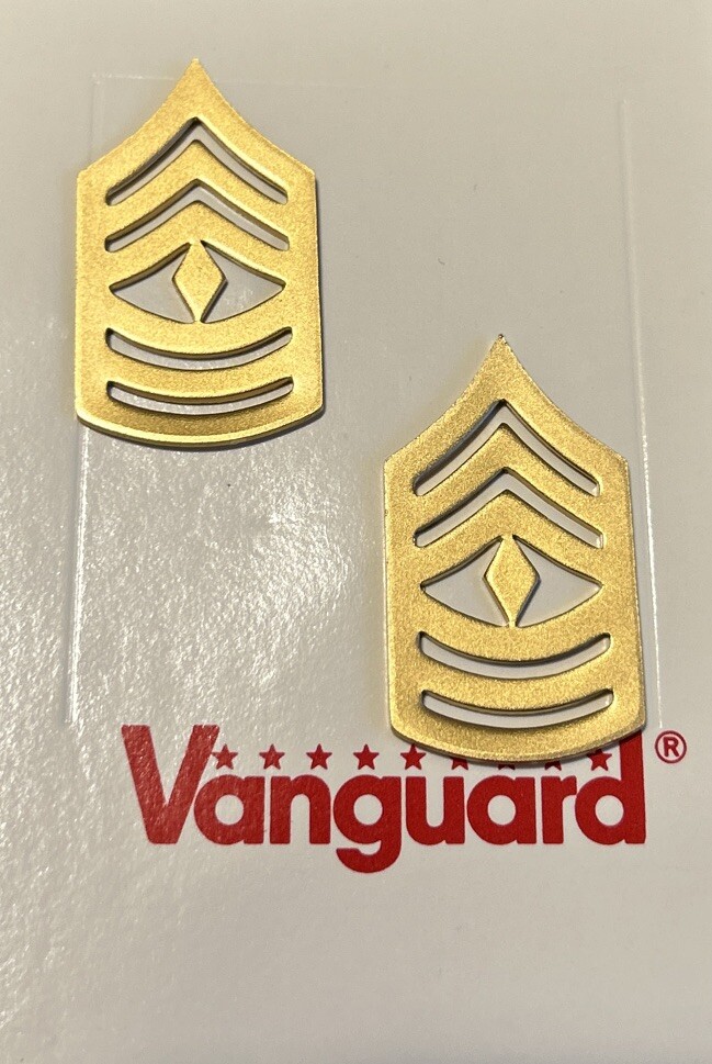 USMC FIRST SERGEANT GOLD RANK INSIGNIA CHEVRON (2) MARINES