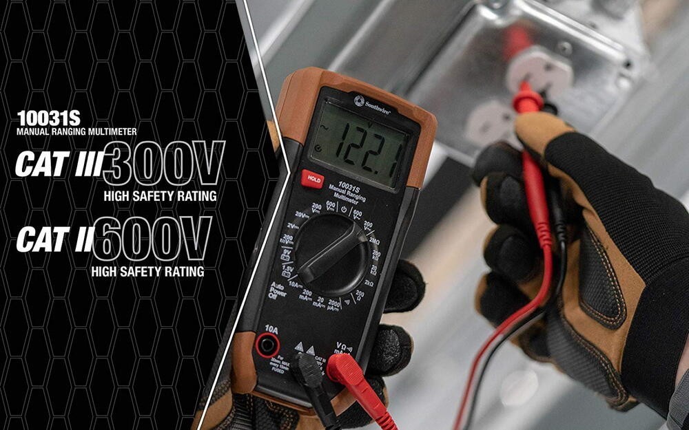 3 Piece Electrical Test Kit Digital Manual Ranging Multimeter LED Indicator