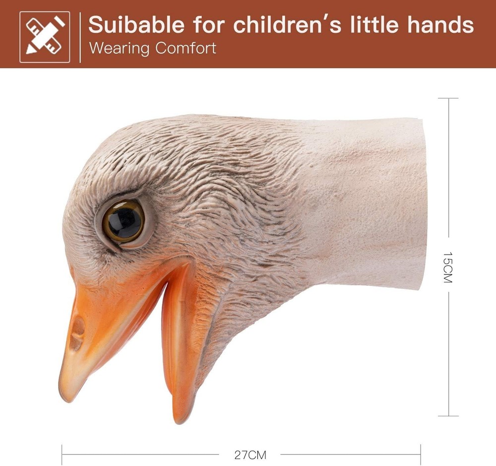 Multi-Age Soft Latex Ostrich Puppet - Fun Role Play and Educational Tool
