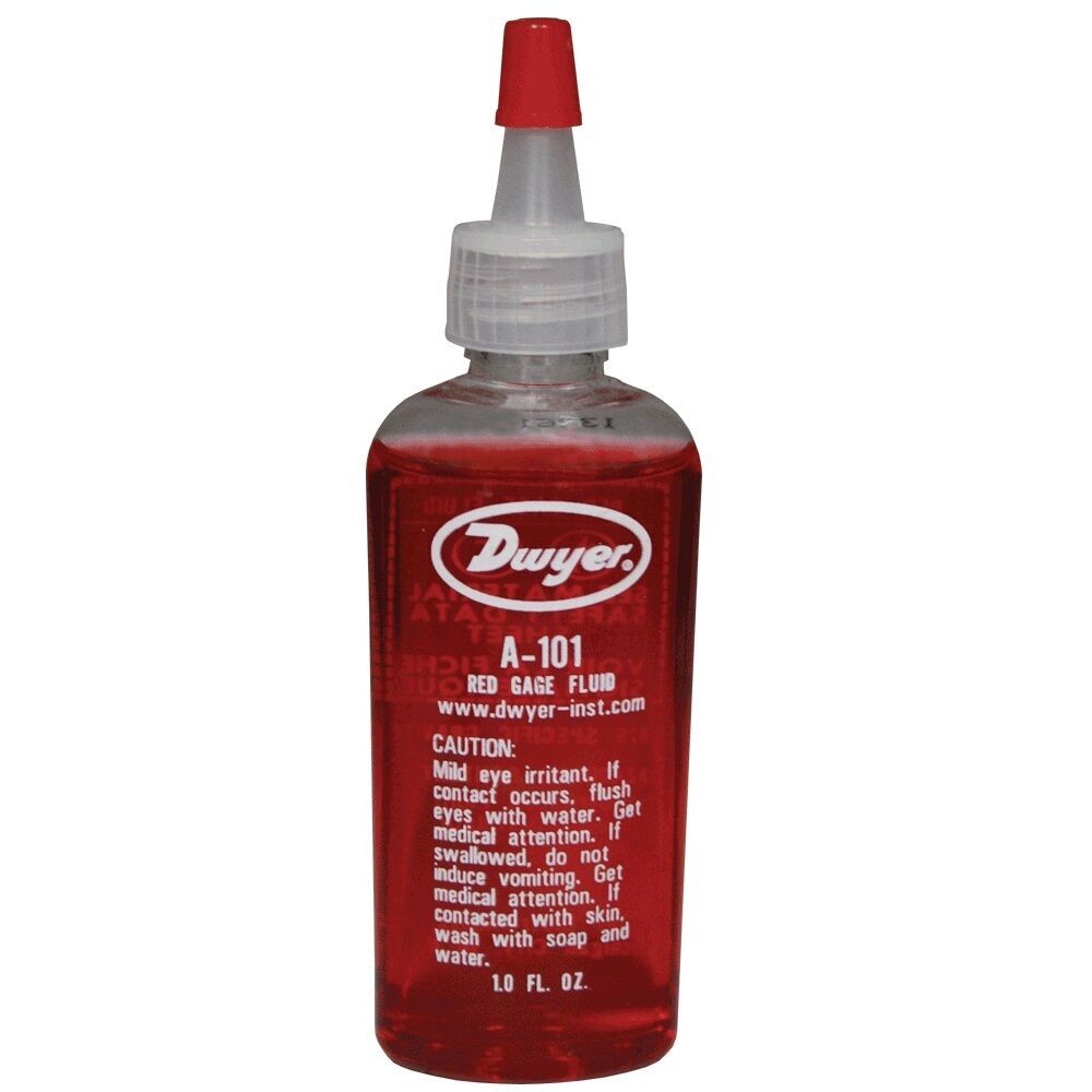 Dwyer A-101 Red Gauge Fluid, 1 oz