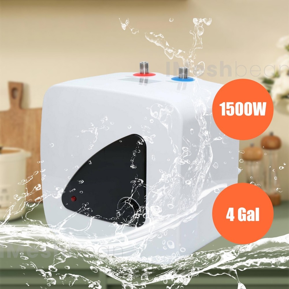 4 Gal Electric Tank Water Heater Digital Display Kitchen Wholehouse 95°F-131°F