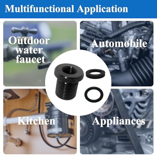 2 Pack Thread Adapters and Washers, Black