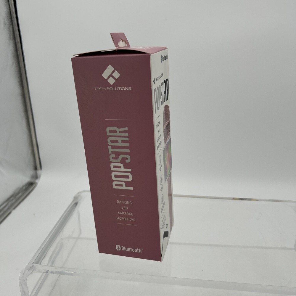 Karaoke Studio Bluetooth Microphone Pink Tech Solutions Dancing LED Speaker