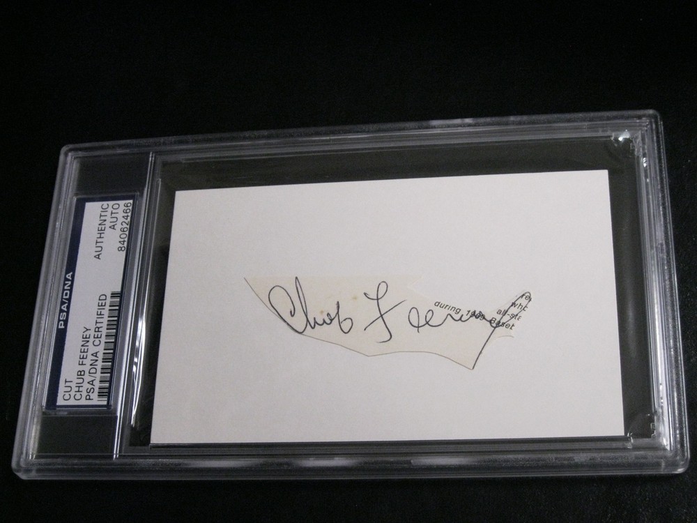 Chub Feeney Autographed Cut PSA Certified Encapsulated