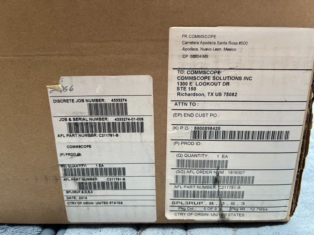 LightLink LANSystem SPL3RU Optical Splice Shelf - Missing Hardware Kit